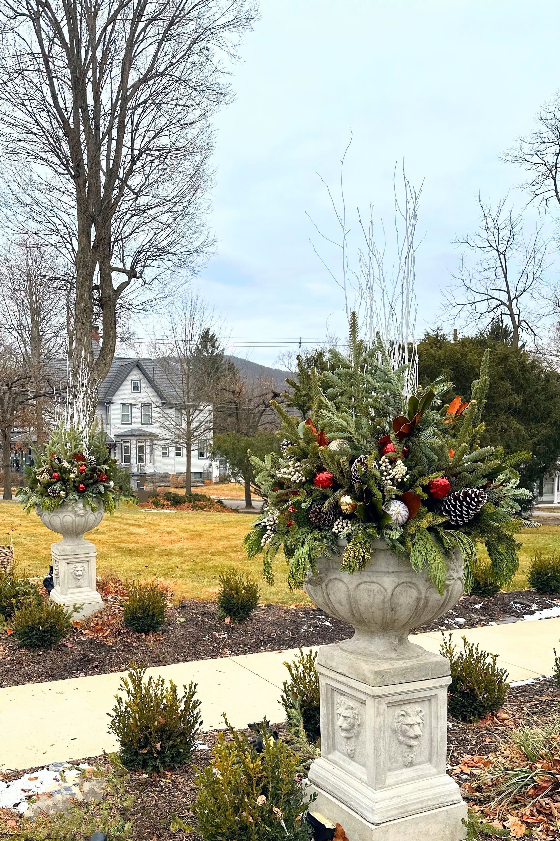 Winter planter arrangement